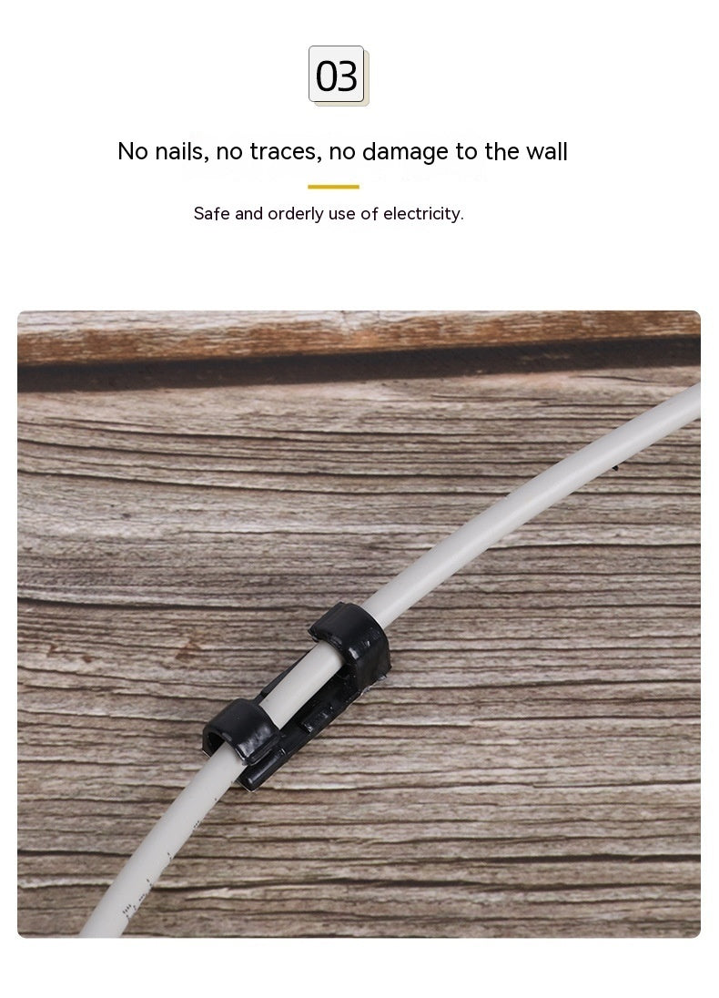 Self-adhesive Wire Line Management Wire Holder Cable Clamp